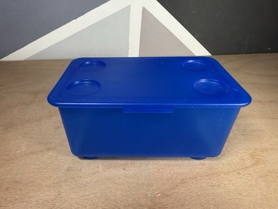 Ikea Glis blau kleine stapelbare Aufbewahrungsbox