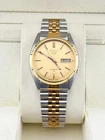 Seiko 5 Automatic Wrist Watch Two Tone 7009-3110 Vintage Men’s Watch Gold Dial