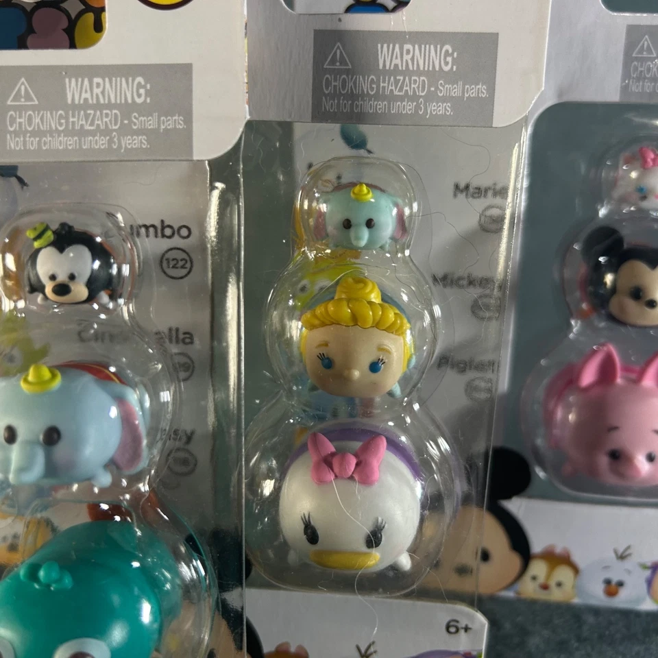 Lote de bonecos de vinil Disney Tsum Tsum Series 1 Jakks Pacific Perry Daisy Piglet - Imagem 4 de 4