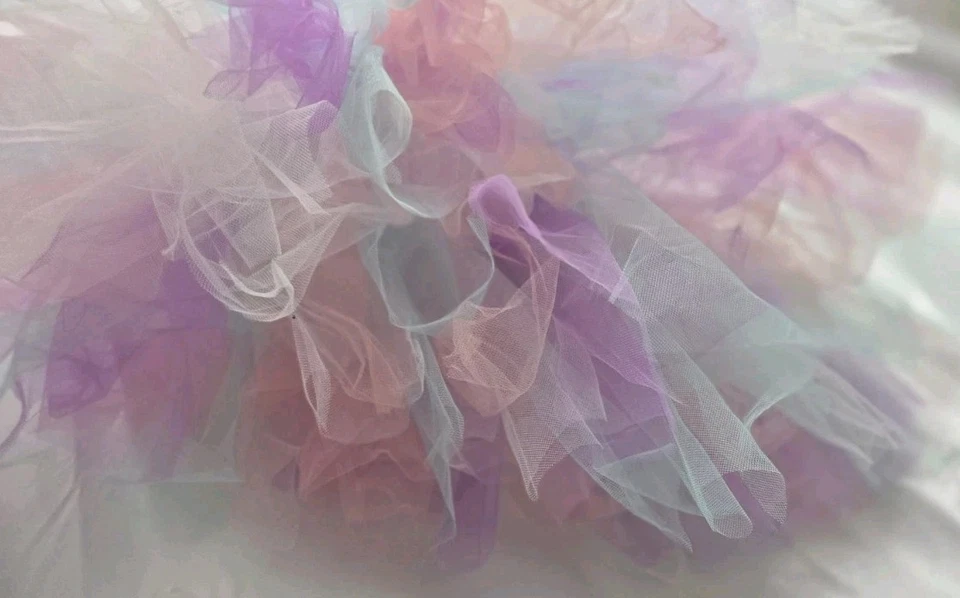 Girls Size 6 Dressup Dress With Tutu Unicorn Sequins Sparkly Colorful One Piece - Image 3 of 4