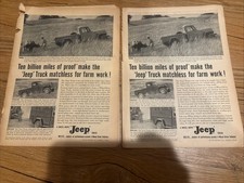 1956 Jeep Truck Ad Vintage Antique Pickup Willys 