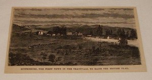 small 1884 magazine engraving ~ RUSTENBURG Transvaal