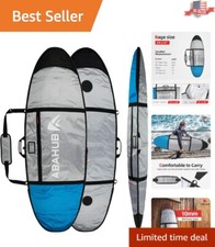 Water-Resistant Surfboard Cover Bag with Padded Strap, Fits 6'0 to 10'0 Boards
