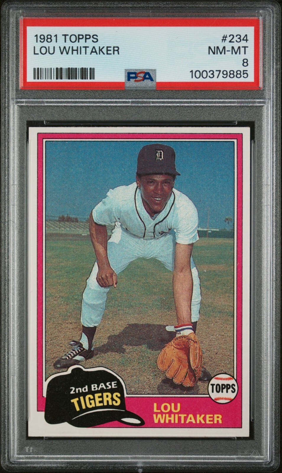 1981 Topps #234 Lou Whitaker PSA 8 - Tigers