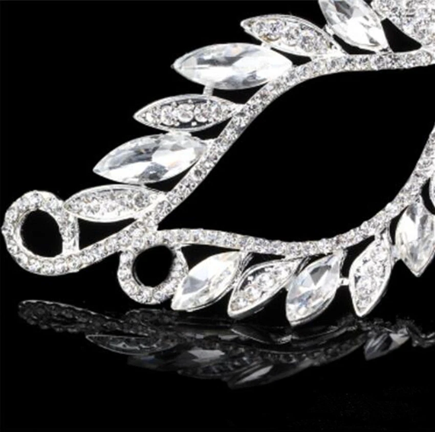 SN-A1-2 Lady's Metallic Crystal VENETIAN Masquerade Fancy Ball Face Eye Mask - Image 2 of 4