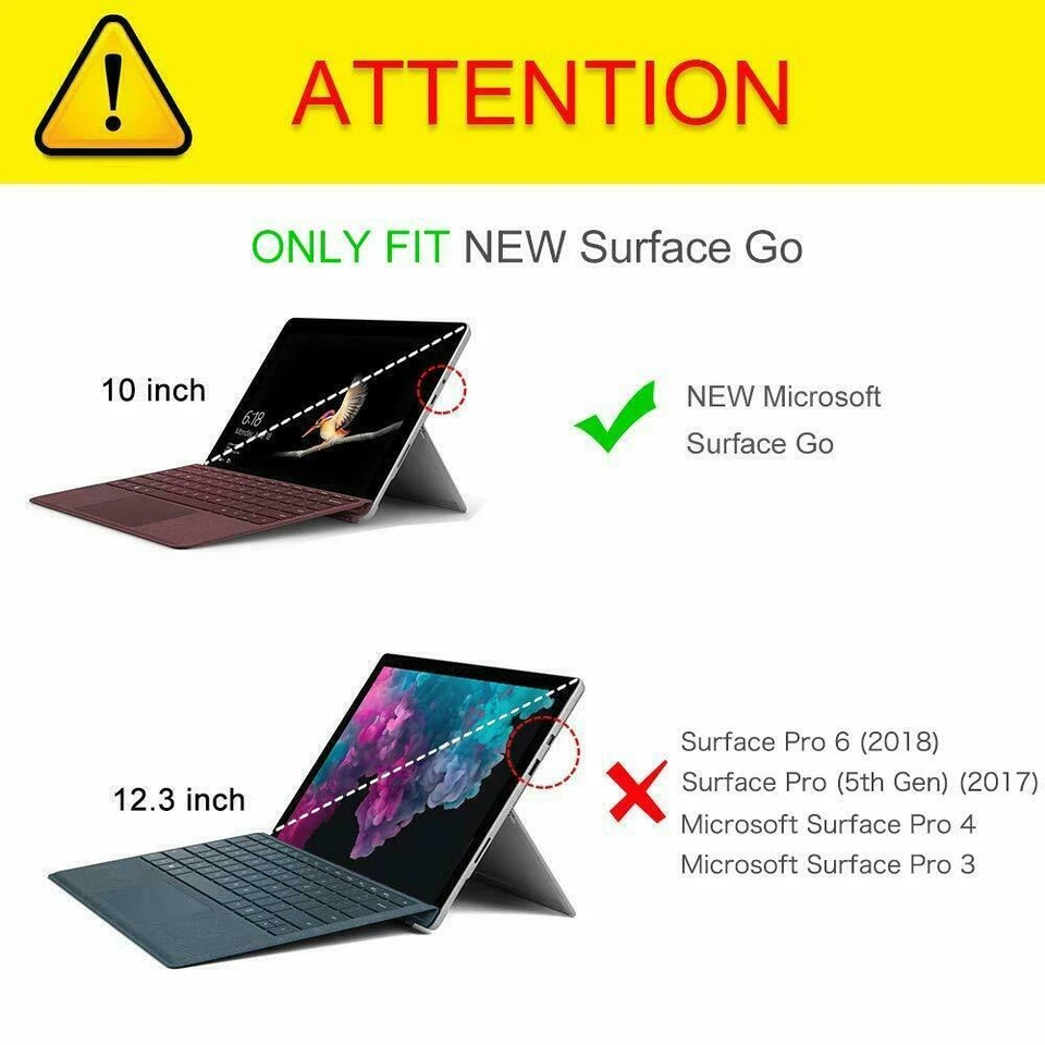 (2 Pack) Microsoft Surface Go 4/Go 3/Go 2 10.5" Tempered Glass Screen Protector - Image 2 of 4