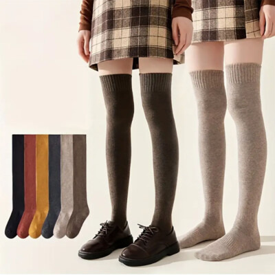 Women Winter Warm Leg Warmers Over Knee Long Socks Thigh High Stockings Leggings