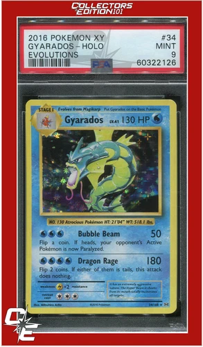 Evolutions 34 Gyarados Holo PSA 9