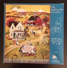 SUNSOUT PUZZLE “THE QUILTING BEE” BY BOB PETTES 1000 PIECES COMPLETE — photo 1