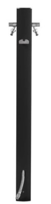 ColorTap AquaPoint Totem Oval Water Outlet Faucet Post -2 Tap Outlet-Metal Black