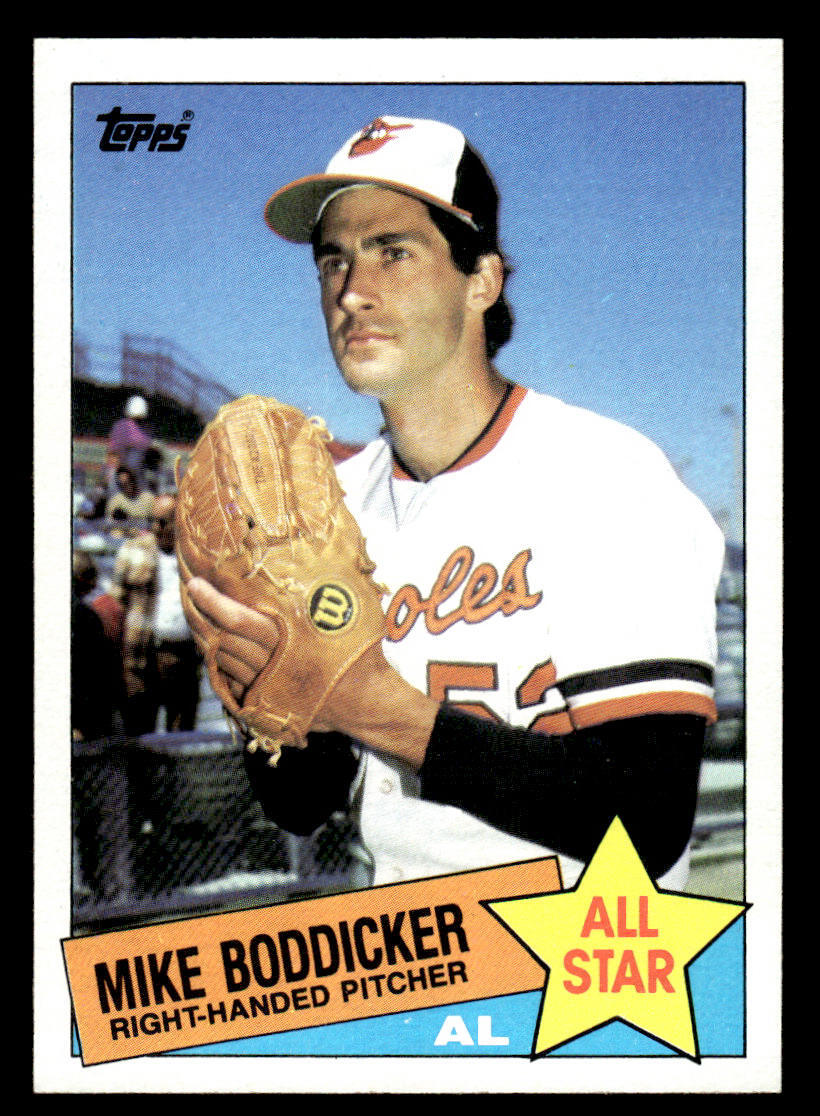 1985 Topps #709 Mike Boddicker Card Baltimore Orioles