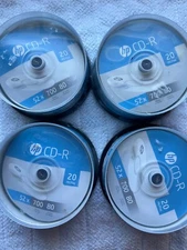 LOT 4: 20-Pack Hewlett-Packard HP CD-R 52X 700MB 80 Min CDs Blank Sealed