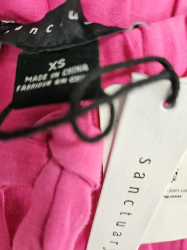 Sanctuary Womens Shorts Poplin Paper-Bag Pull-On Bright Pink XS New (bn17) - Picture 7 of 7
