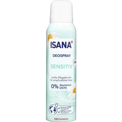 ISANA Sensitive deodorant spray 0% ALUMINUM  150ml -FREE SHIPPING