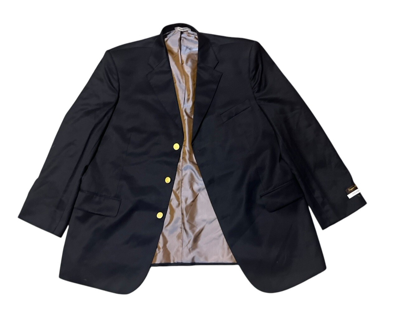Giacca blazer vintage Yves Saint Laurent uomo 46R blu navy lana bottoni oro