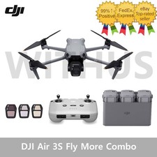 DJI Air 3S Fly More Combo Drone 3 Batteries RC-N3 Controller No Tariffs In US 