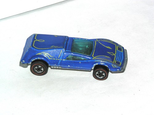 70s Hot Wheels Redline Buzz-Off FLYING COLORS CLASSIC ALL ORIGINAL METAL BASE!