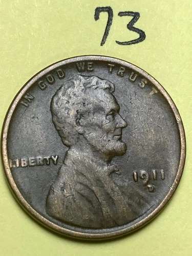 1911-D LINCOLN WHEAT CENT, HIGH GRADE "VERY FINE", coin #73