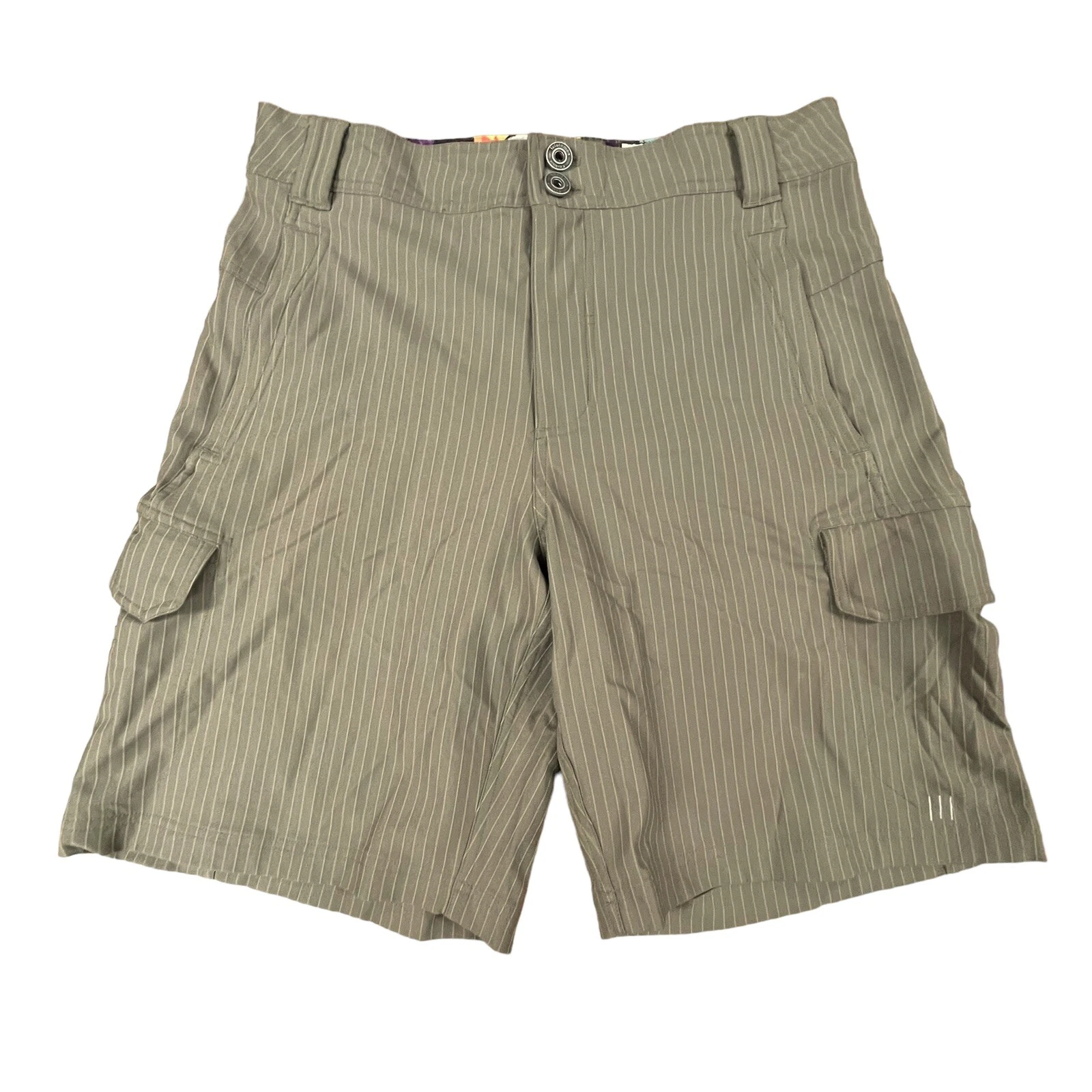 Lululemon Shorts Men's 34 Green Cargo Golf Fishing Hiking Outdoor Active Stretch