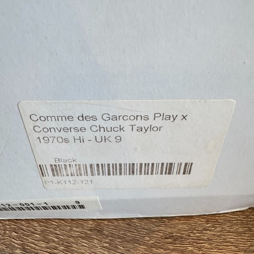 Converse Play Comme Des Garcons UK9 EU42.5 Black Chuck Taylor Designer Fashion - Picture 17 of 19