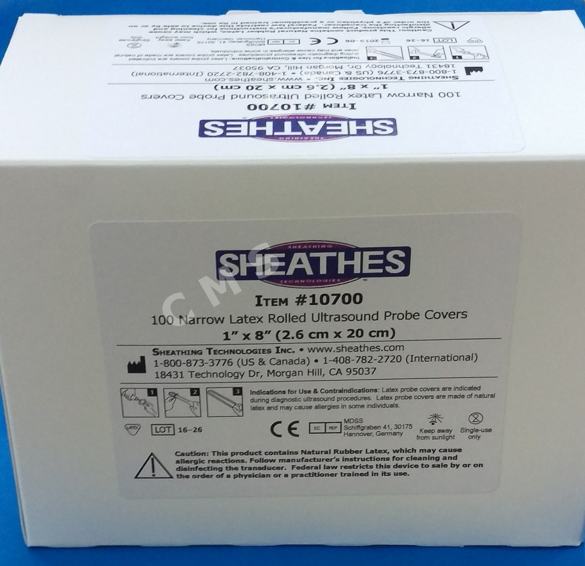SHEATHES Latex Ultrasound Probe Covers Narrow 1