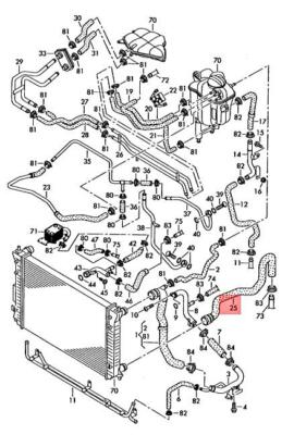 VW PHAETON 3D1 COOLANT HOSE WITH QUICK RELEASE COUPLING 3D0122157AG