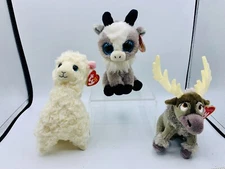 TY Disney Beanie Babies Lot Of 3 Lily Sven Gabby Mix Of Beanie Boo Babies Plush