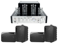 Rockville BluTube Tube Amplifier/Home Theater Bluetooth Receiver 4 4" Speakers