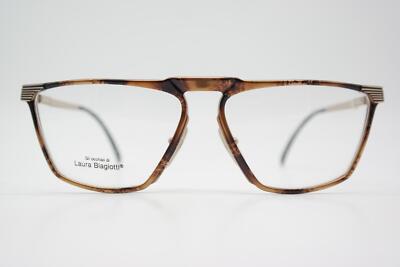 Vintage Glasses Laura Biagiotti V 98 Bronze Gold Square Eyeglass Frame