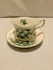 BEAUTIFUL ROYAL ALBERT, TRILLIUM  CUP AND SAUCER