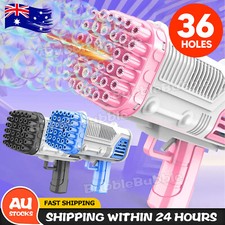 36Holes Bubble Gun Automatic Gatling Soap Water Machine Outdoor Party Christmas
