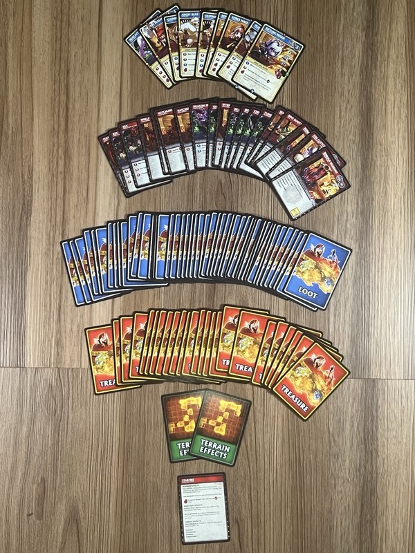 Super Dungeon Explore Lot Of 102 Cards Hero, Monster, Loot, Treasure & Terrain