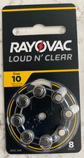 Rayovac Size 10 Hearing Aid Batteries 1.45v Zinc Air 64 count; EXP JUN 2026 