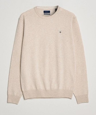 Men Gant Sweater Beige Wool 34 / XS / 42