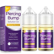  2 Pack Piercing Bump Solution Oil, 1.06 fl oz, Aftercare Treatment Effective