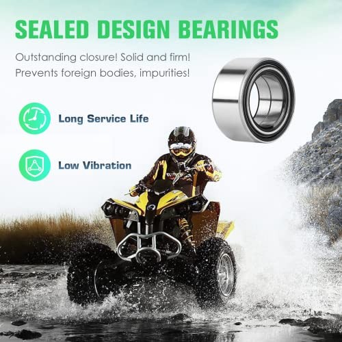  Front Left/Right CV Axle & Wheel Bearing Kit Fit for 2*Front Axles+bearings