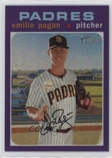 2020 Heritage High Number Hot Box Chrome Purple Refractor Emilio Pagan 1i3m