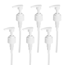 6Pcs Liter Pump Dispenser, 28/410 Universal Shampoo Container Pump, White