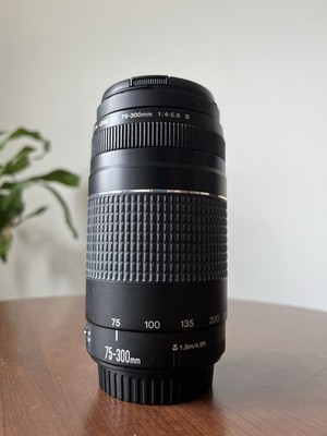 Canon Zoom EF 75-300mm 1:4-5.6 III Telephoto EF EF-S TESTED & WORKS! 