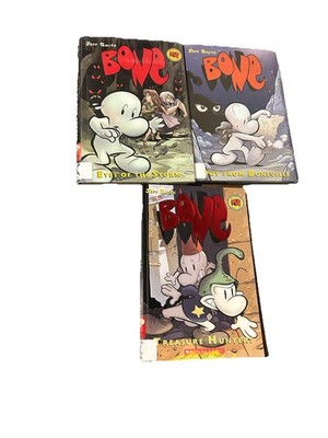 Bone Lot of 3 by Jeff Smith   Out From Boneville, Eyes of the Storm, Treasure Hu