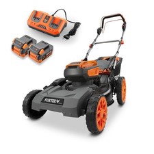 FUXTEC 40V Akku Rasenm&auml;her FX-E2RM46PRO SET | mit Antrieb | 46cm | 25-100mm