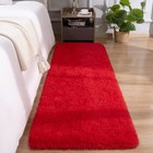 Red Rug 2x6 Feet - Fluffy Red Runner Rugs for Bedroom Shaggy 2' X 6' Living R...