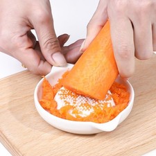 Efficient Porcelain Grater Plate for Fruits Vegetables and Spices 10cm Size