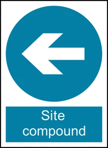 Site Compound Safety PPE Warning Self Adhesive Vinyl Sticker