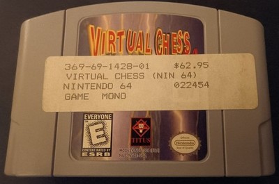 Virtual Chess 64 Nintendo 64 1998 Authentic N64 Game Cartridge  USA Tested