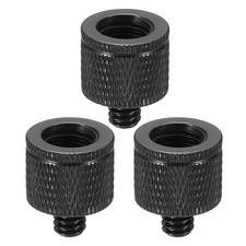 Tripod Screw Adapter Camera Screw Mount M10 Female to 1/4" Male Black 3Pcs
