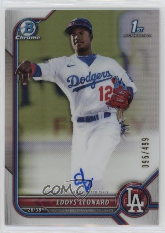 2022 Bowman Chrome Prospect Refractor 95/499 Eddys Leonard #CPA-EL Auto 16rl