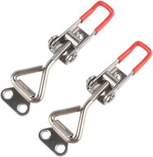 2Pcs Toggle Latch Clamp 4001, Adjustable 304 Stainless Steel Pull Hasp Latche...