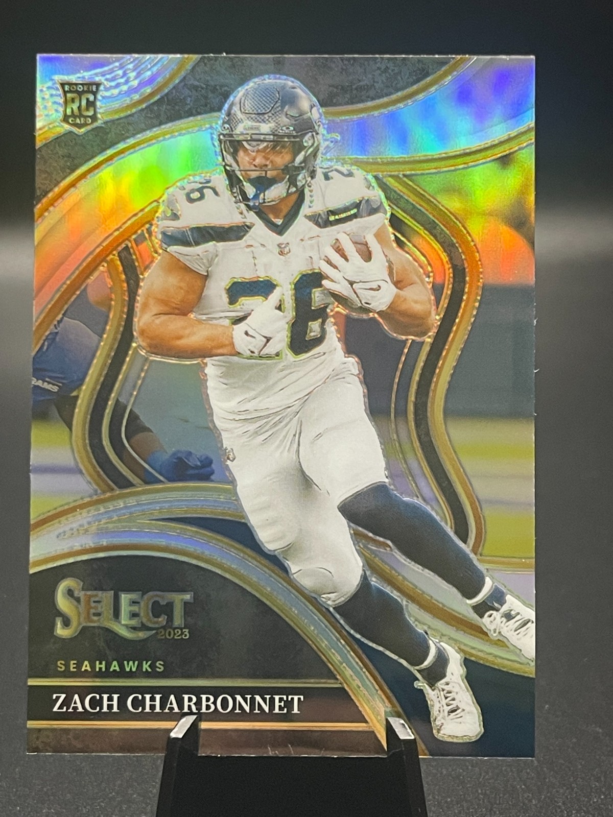 2023 Panini Select - Club Level Zach Charbonnet #202 Silver Prizm (RC)