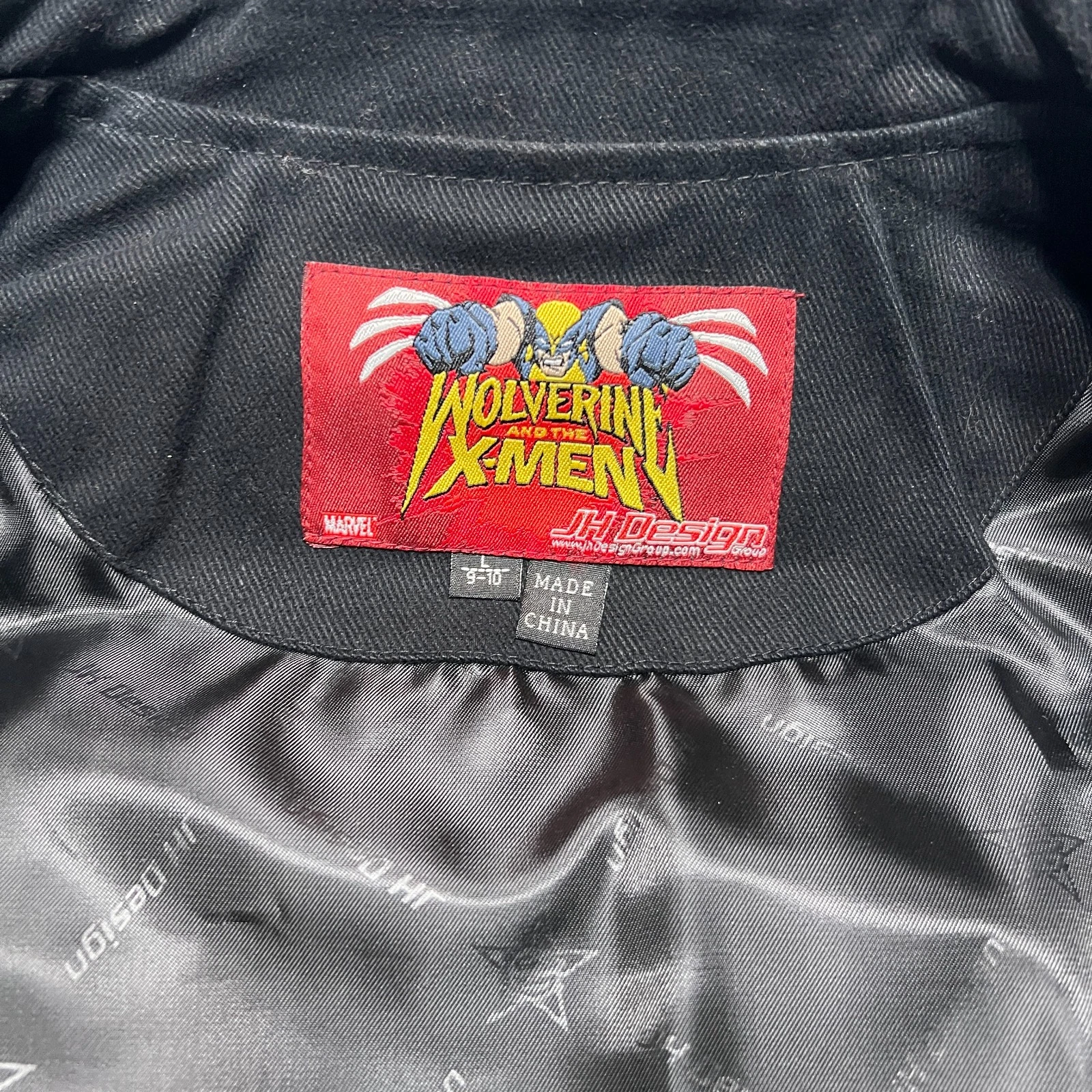 JH DESIGN WOLVERINE AND THE XMEN YOUTH JACKET SIZE L 9-10 MARVEL